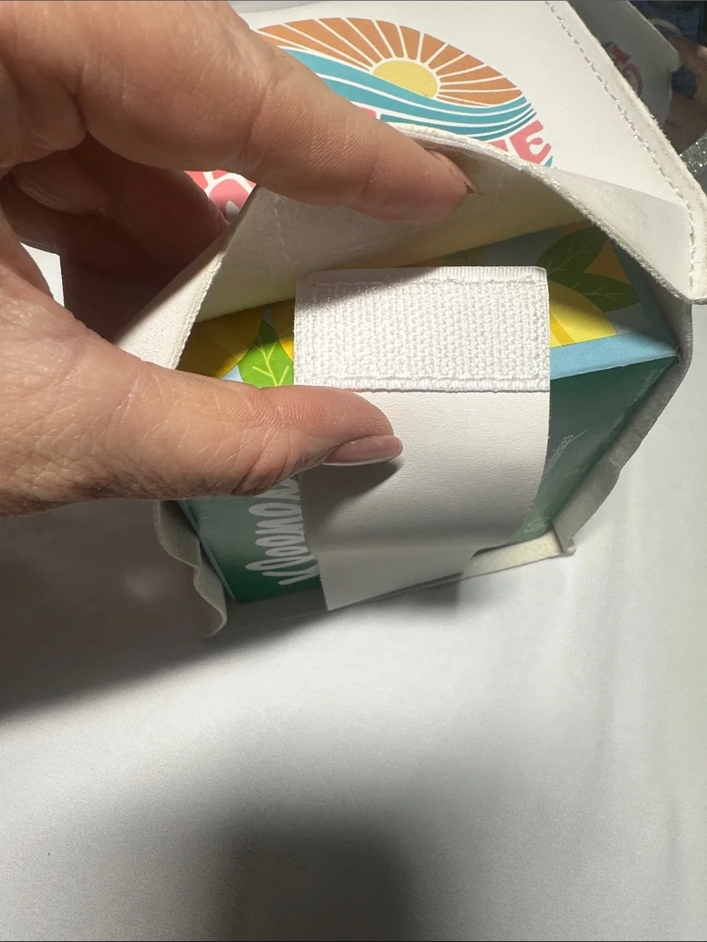 Here Comes The Sun White Tissue Box cover “ Here Comes the Sun” NWT